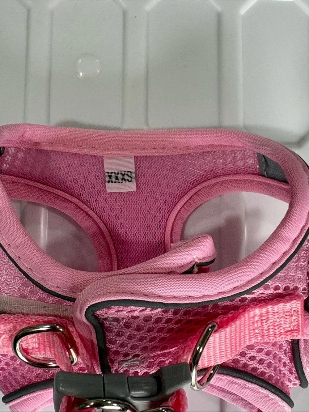 Pink Mesh Dog Harness with Matching Leash